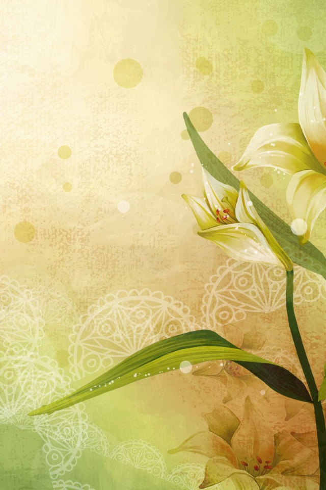 Рисованная лилия