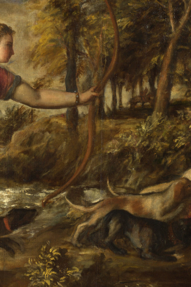 Картина Охотница и сатир