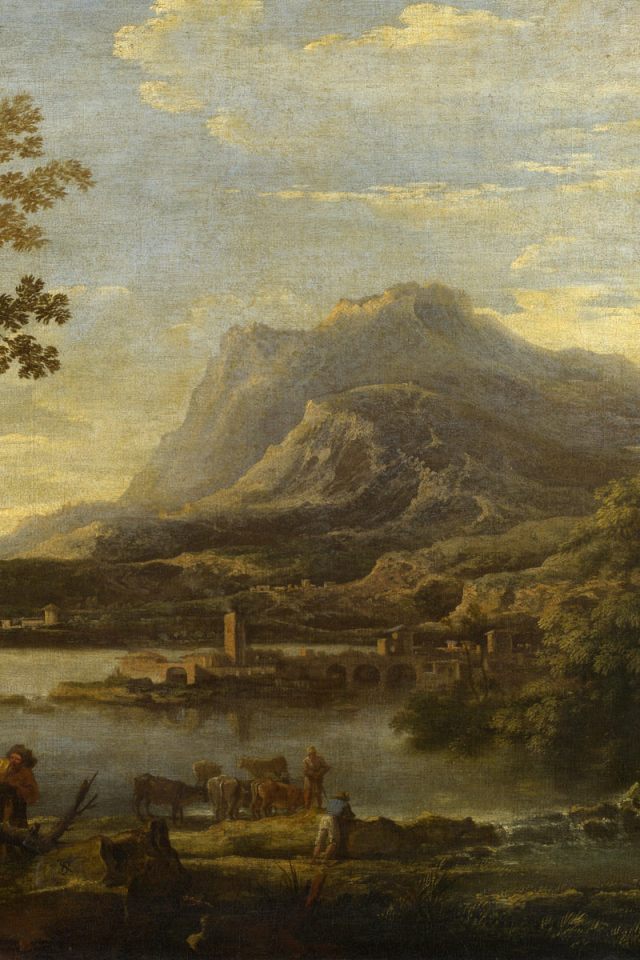 Живопись вид на гору