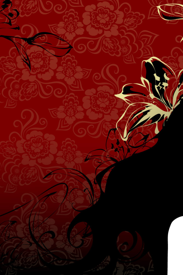 Красная орхидея