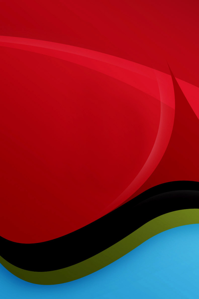 Красно синие волны