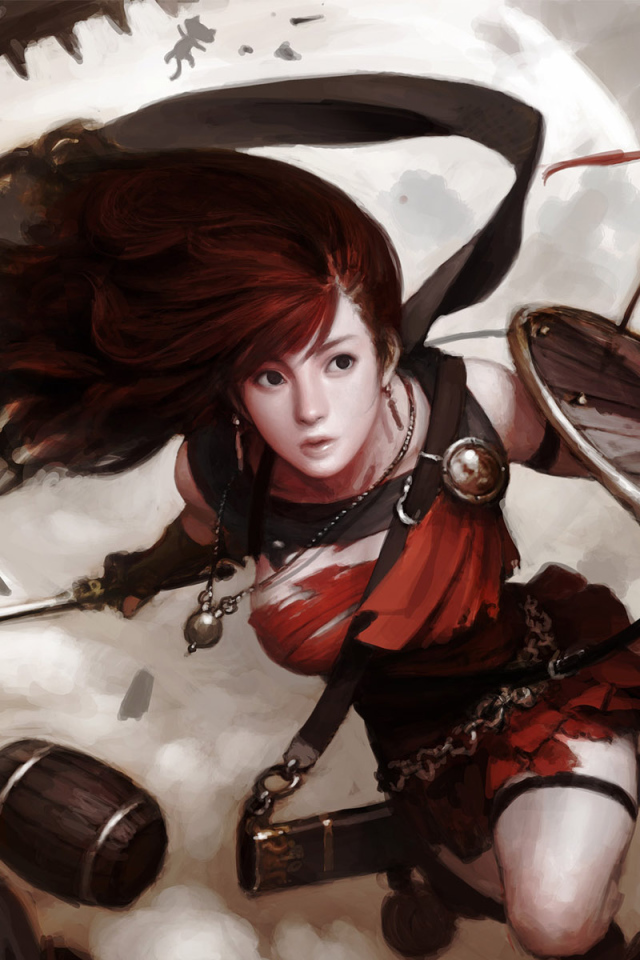 Девушка воин Битва с псами