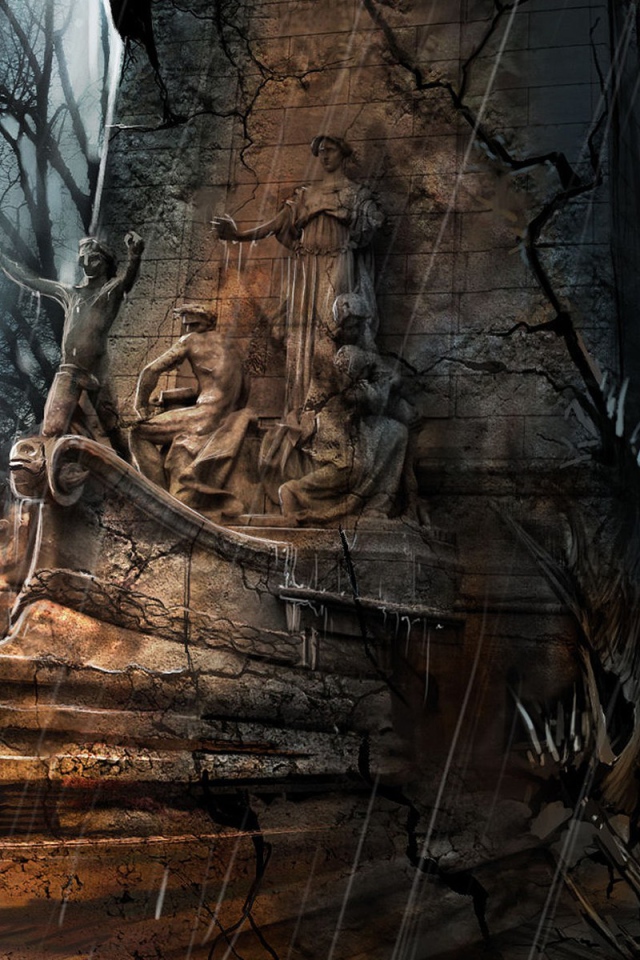 В темном саду