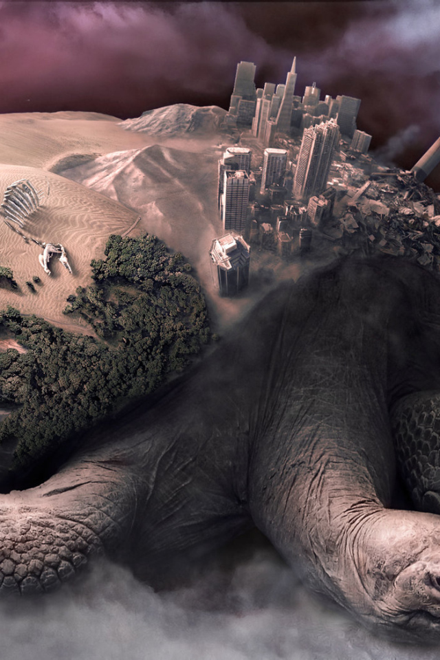 Черепаха несущая мир