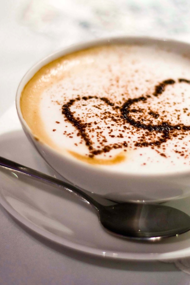 Кофе, сердечки