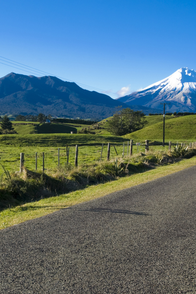 Дорога, Горы, Синее небо
