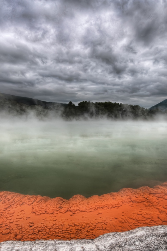 A hot spring near the volcano