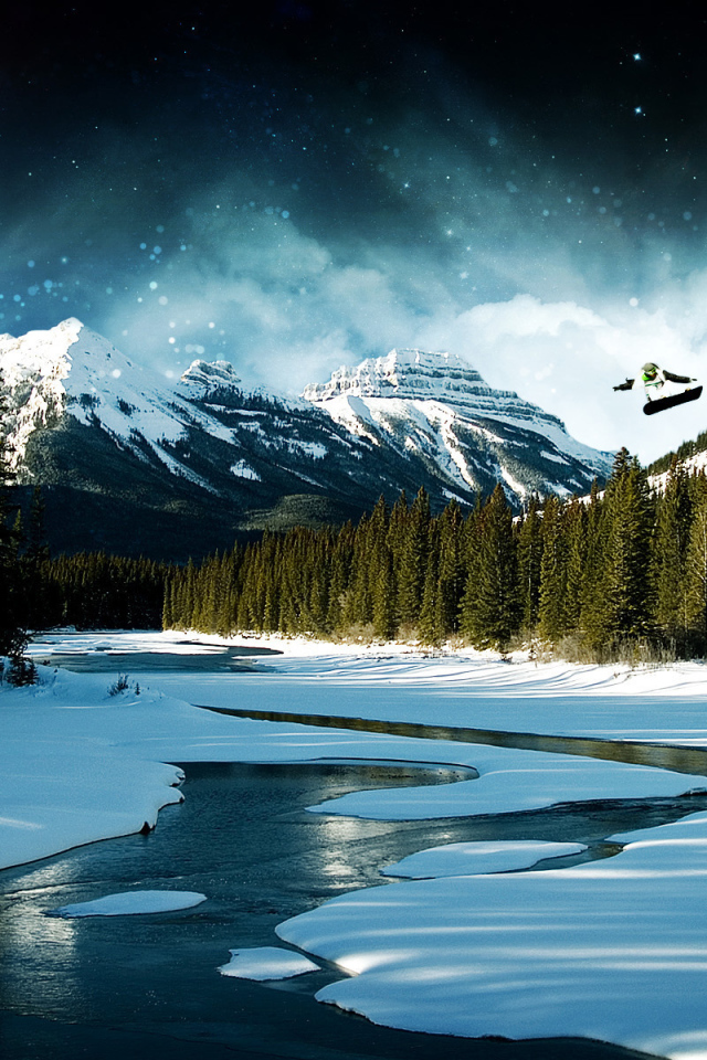 Экстремальный сноубордист