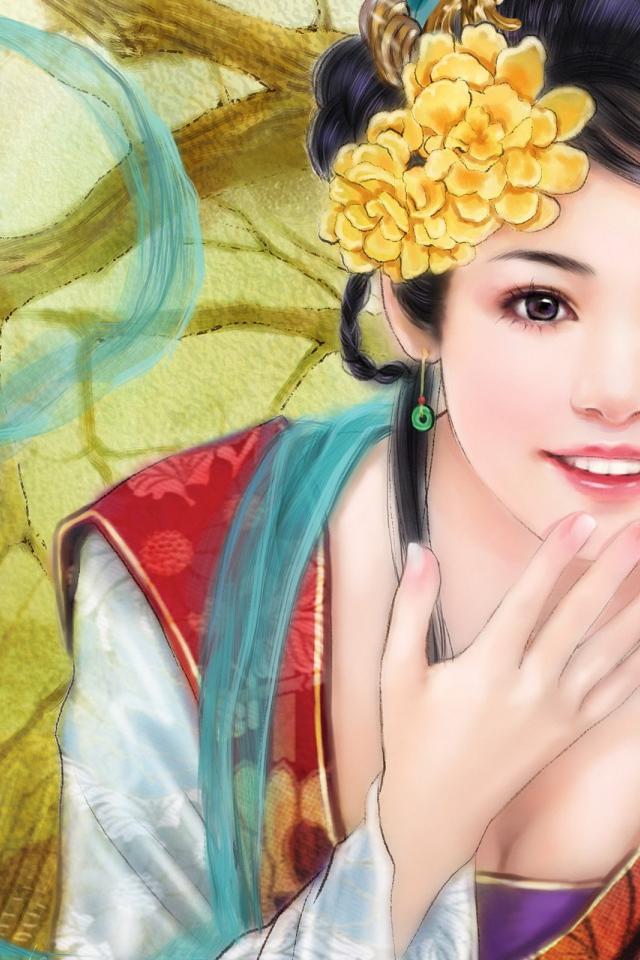 Девушка с цветком