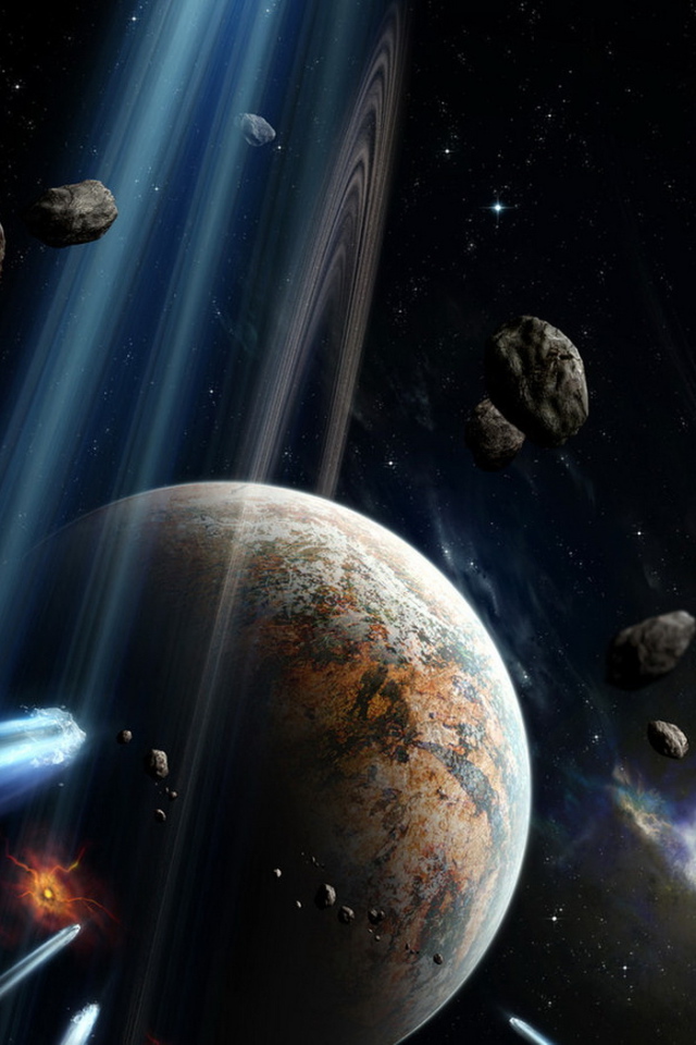 Астероиды и планета