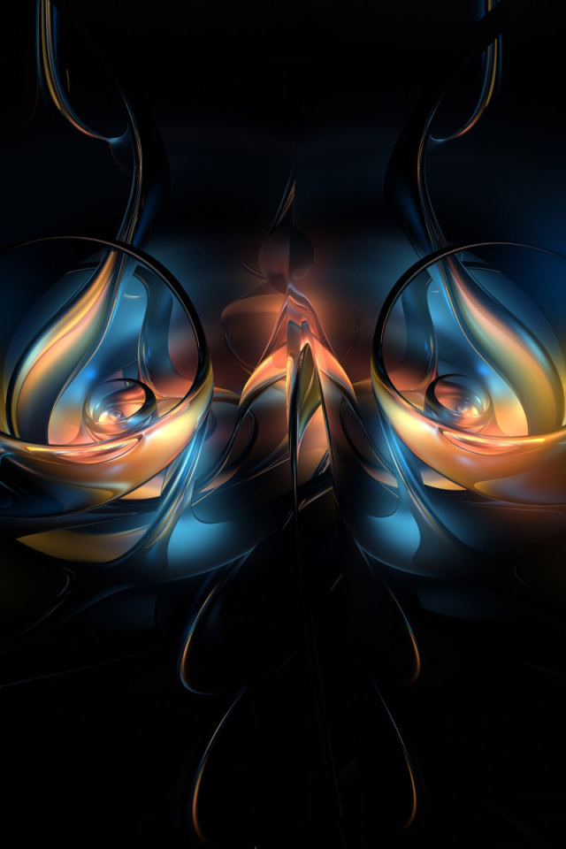 Формы на черном фоне