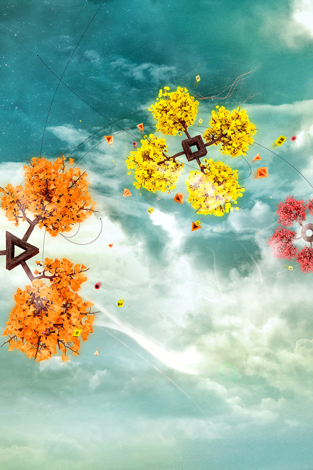 Разноцветные листья