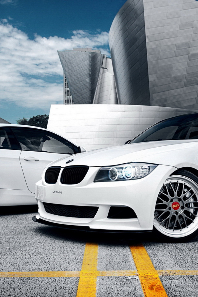 white BMW