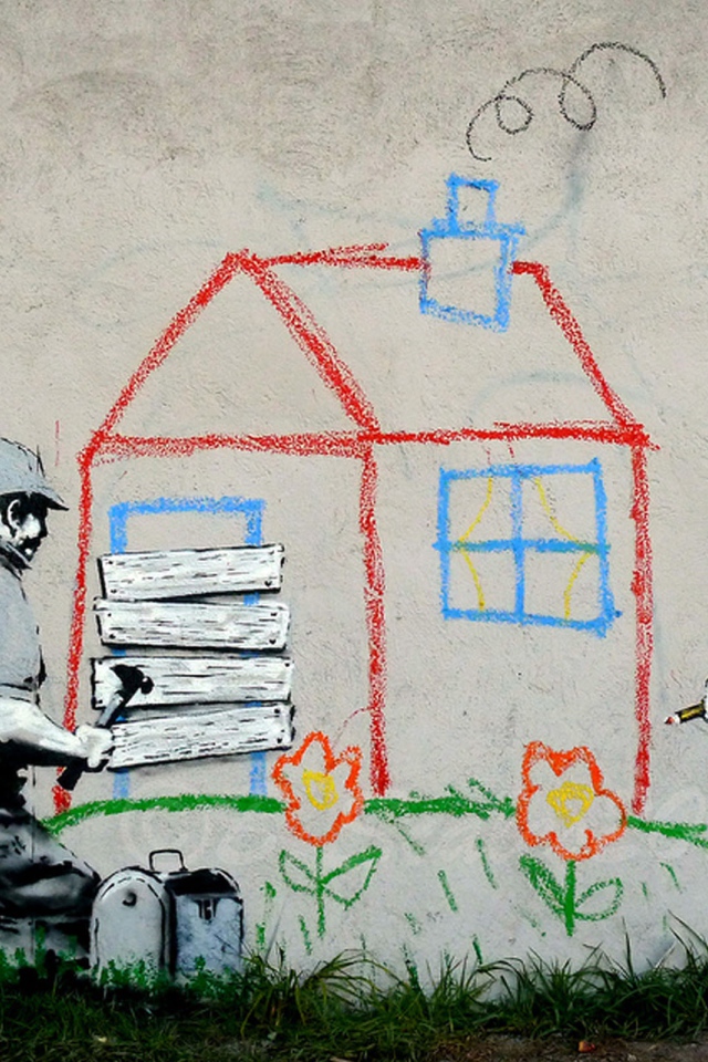 Картина Волонтеры Бэнкси