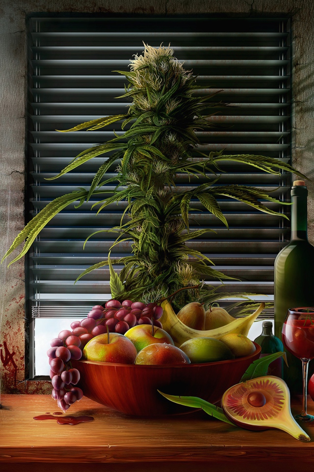 Фрукты и травка