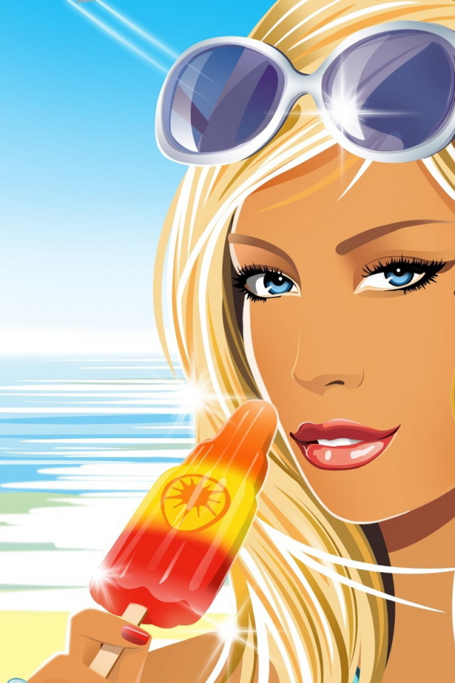 Девушка с мороженным