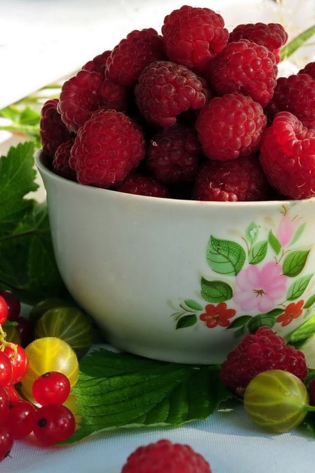 Кружка с малиной