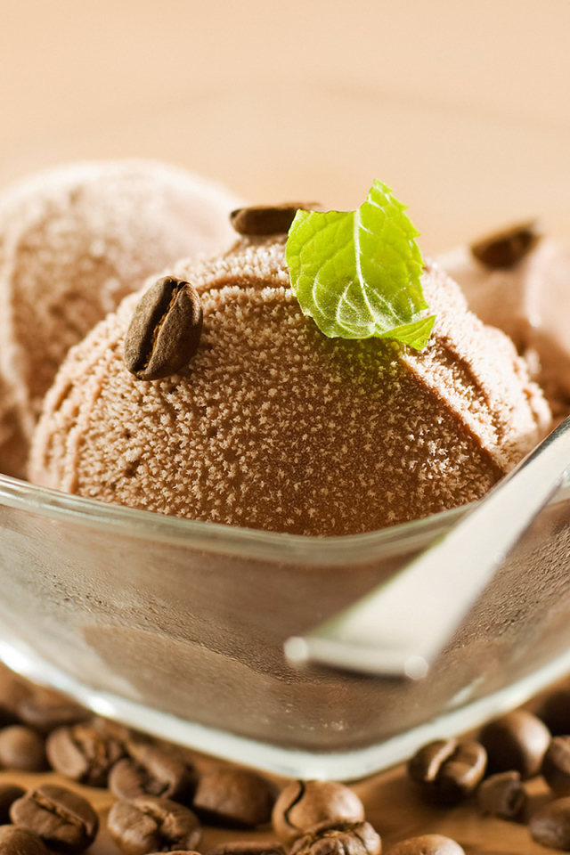 Шоколадное мороженое с мятой