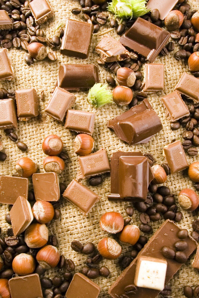 Шоколад орехи кофе