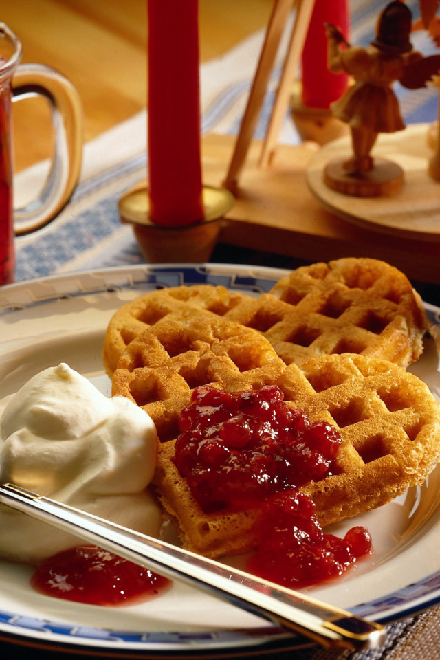 Вафли с вареньем