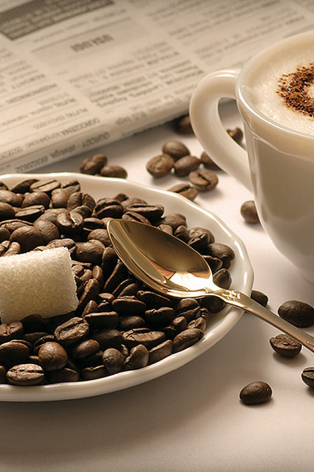 Кофе, зерна, рафинад