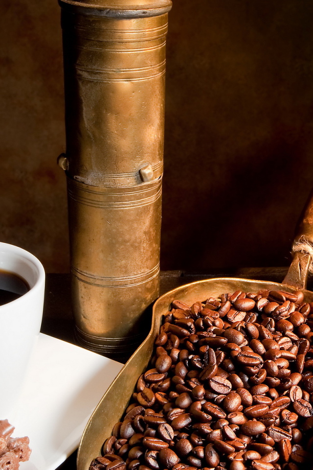 Кофейные зерна и кофе