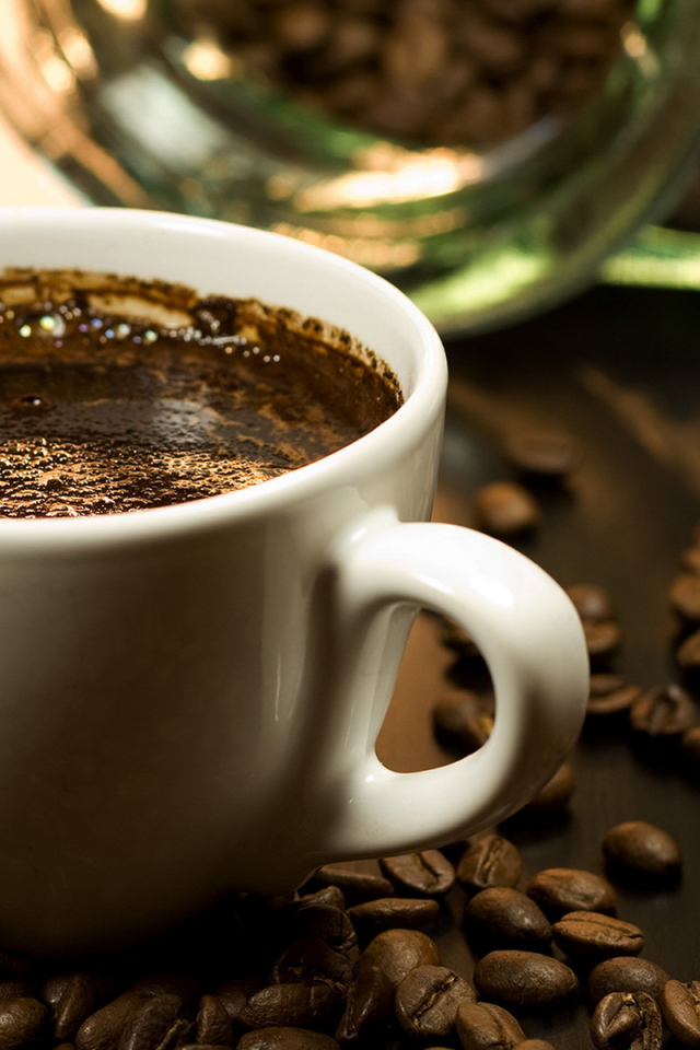 Чашка свежего кофе