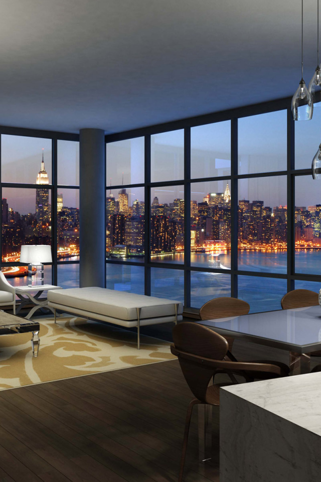 Дизайн комнаты в большом городе