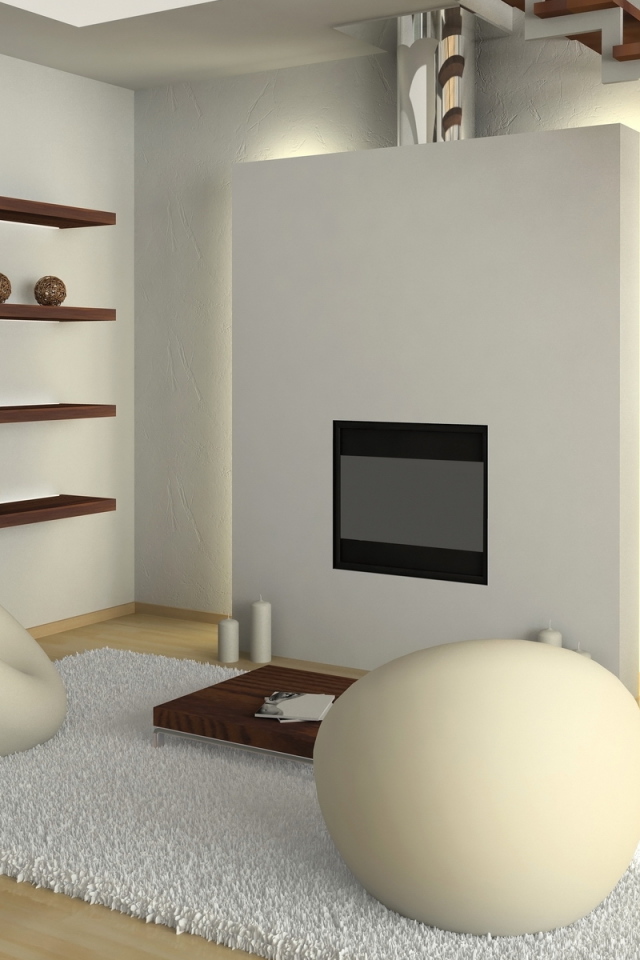 Комната с камином