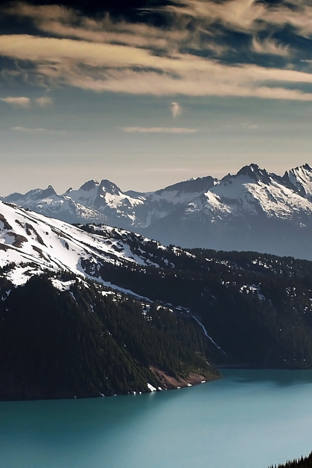 Речка и снежные вершины