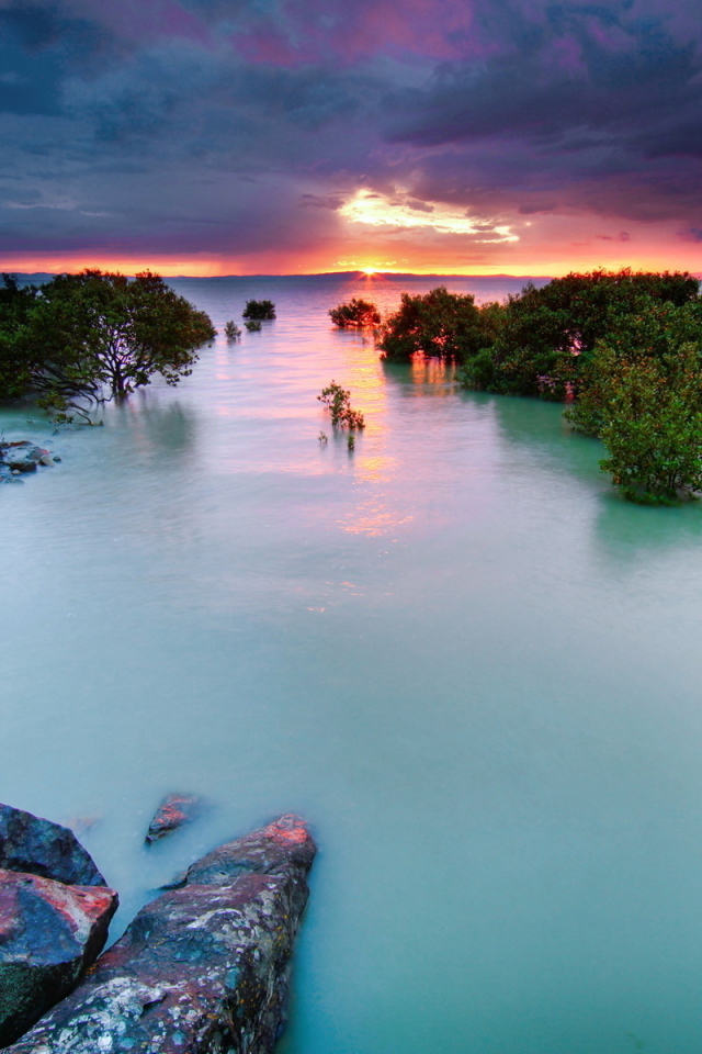Прилив на закате