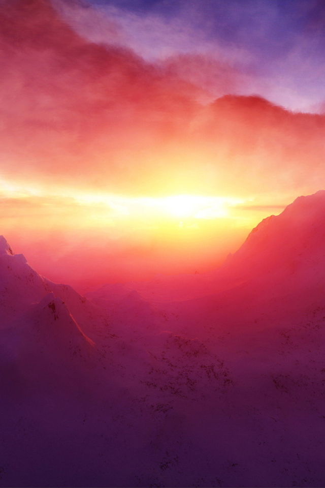 Рассвет в горах