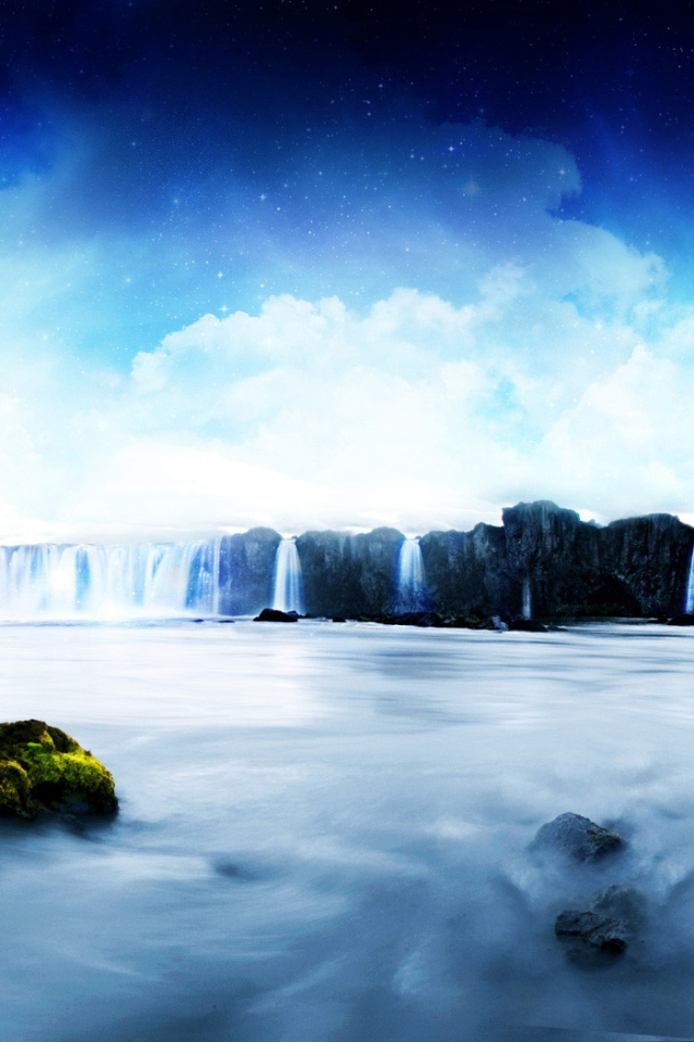 Красивый водопад