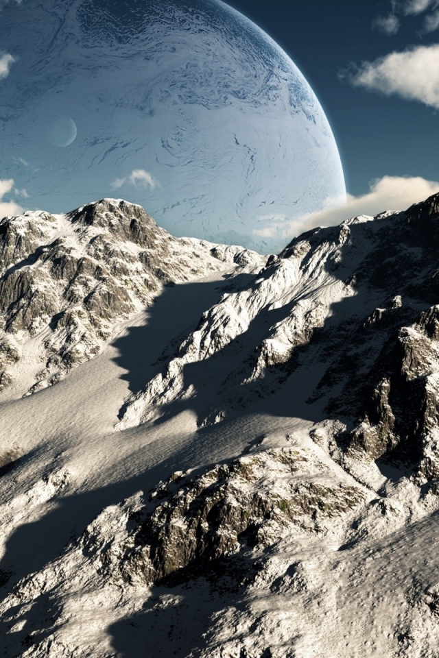 Планета над горами