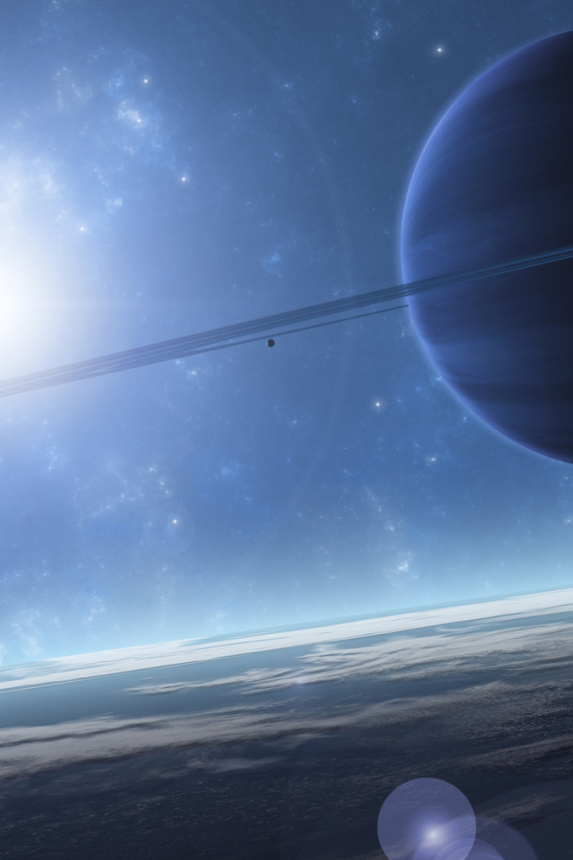 Планета в свете солнца