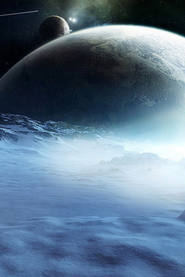 Ледяная поверхность планеты