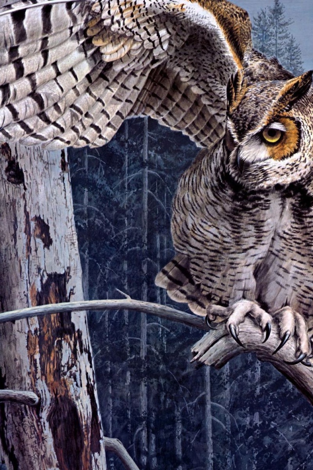 Нарисованный филин