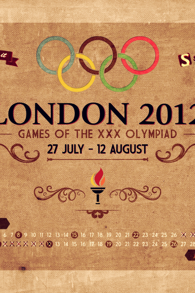 Лондон 2012 Винтажный календарь