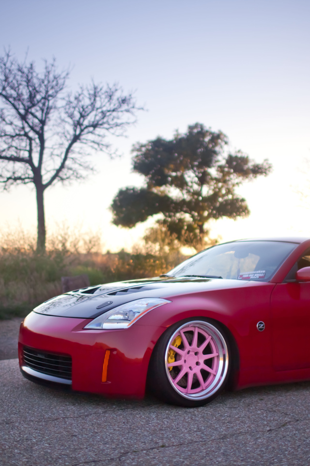Бордовый Nissan 350Z