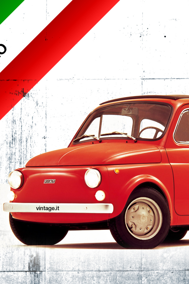 Fiat 500 винтажные обои