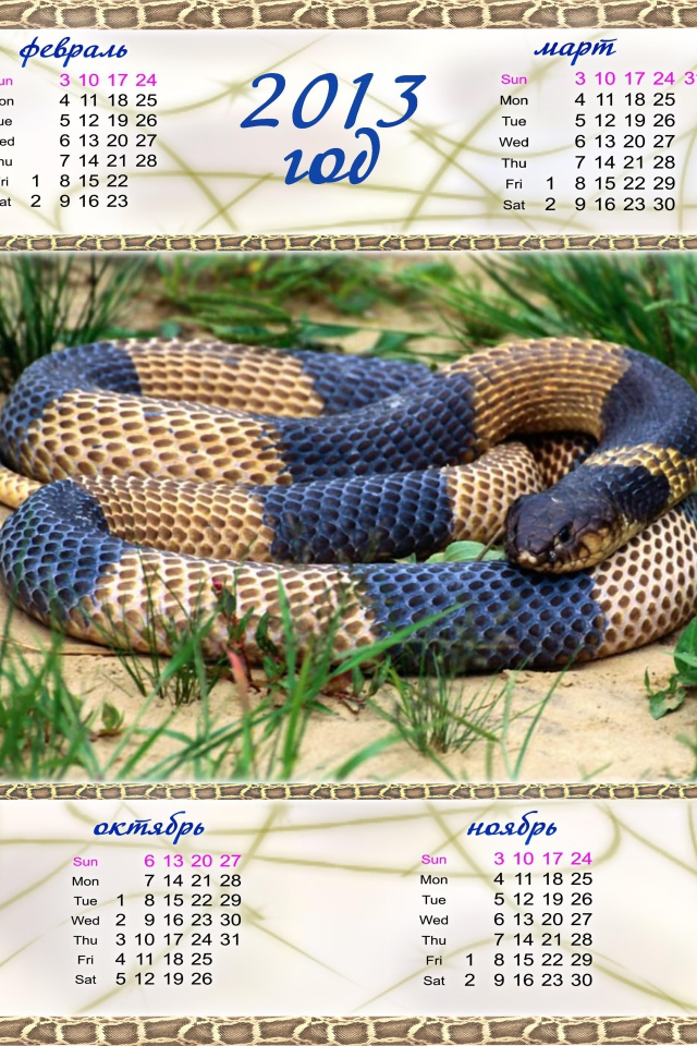 Календарь на 2013 год
