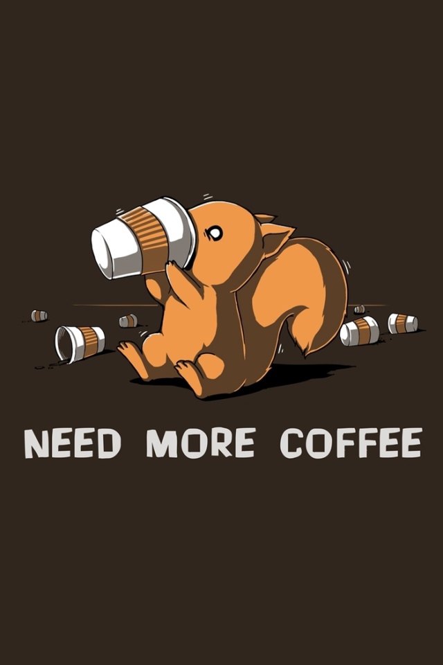 Белка любит кофе