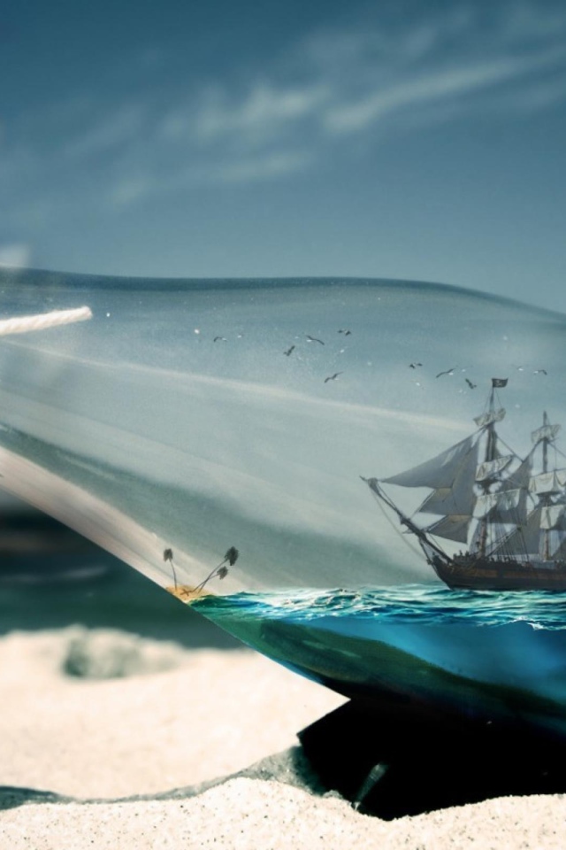 Кораблик в бутылке