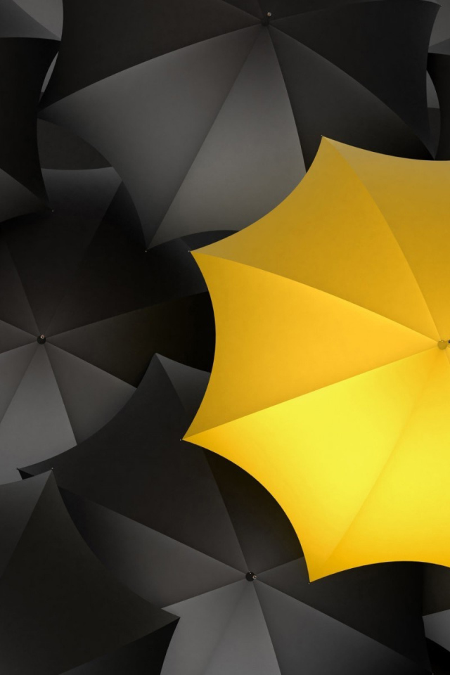 Желтый зонтик