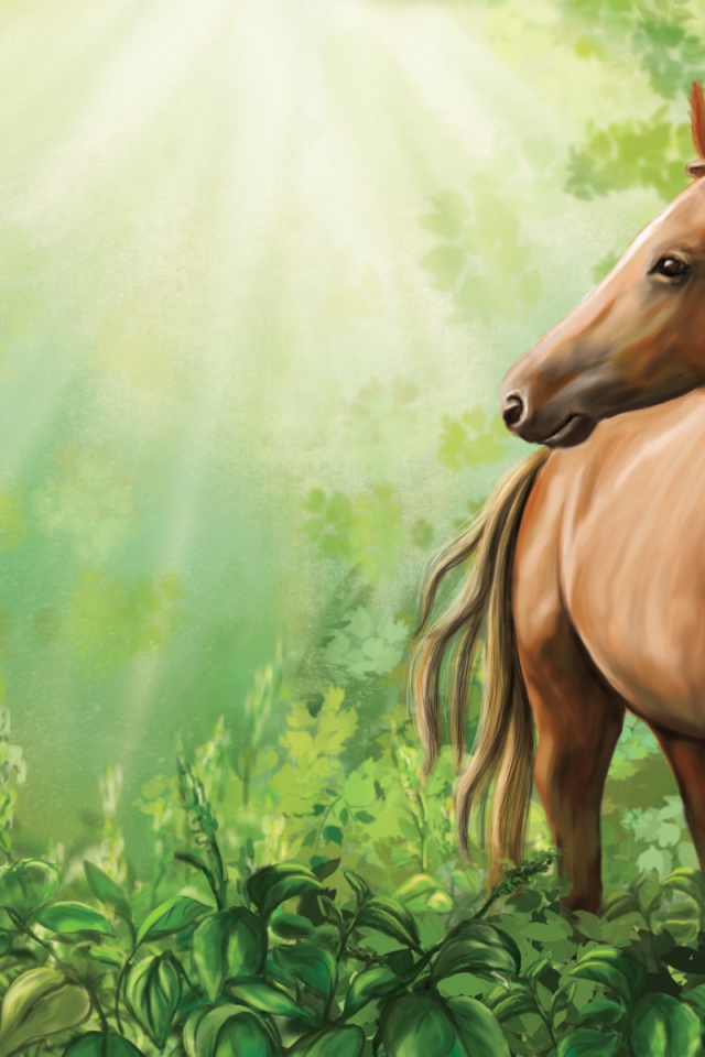 Рисованная лошадь
