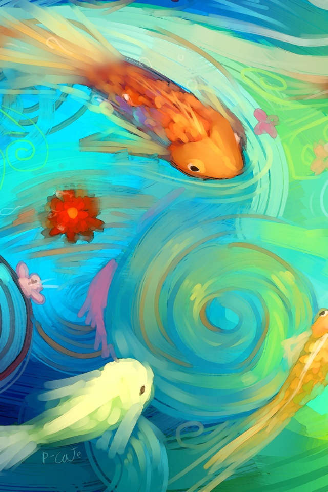 Рисованные рыбы