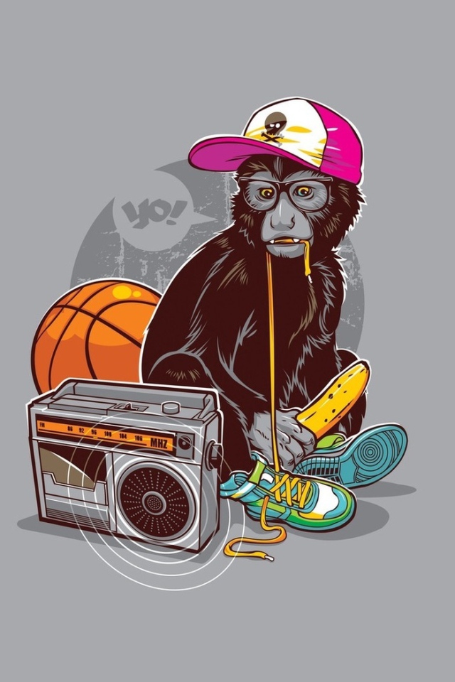 Обезьяна с магнитофоном