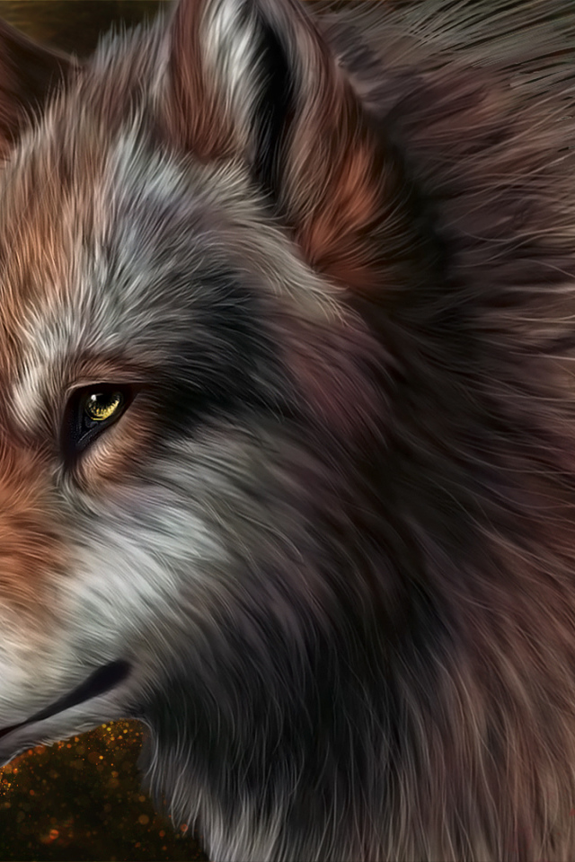 Рисованный волк