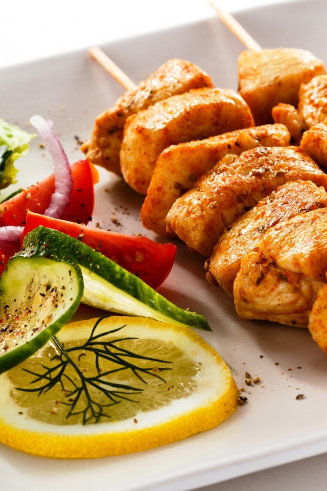 Шашлык с гарниром