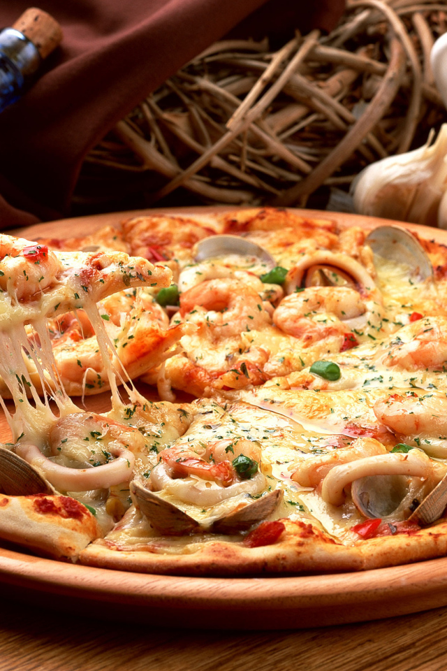 Пицца с морепродуктами